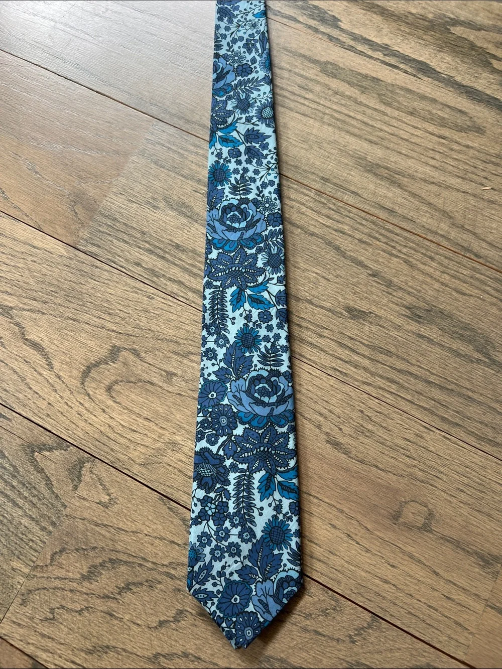 J. Crew Blue Floral Slim Men's Tie-Liberty Fabric